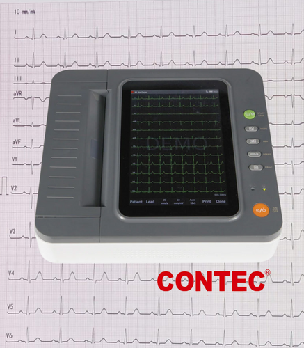 Electrocardiografo: Permite el registro de 12 derivaciones simultaneas o la elección  libre de estudio de 3 a 12 canales