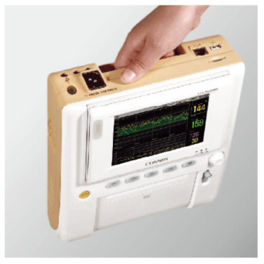 Monitor Fetal: Este monitor fetal electrónico tiene una manija oculta portátil.