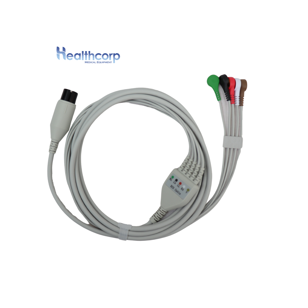 ​​ECG cable 6 pin, 5 leads, para monitor CONTEC