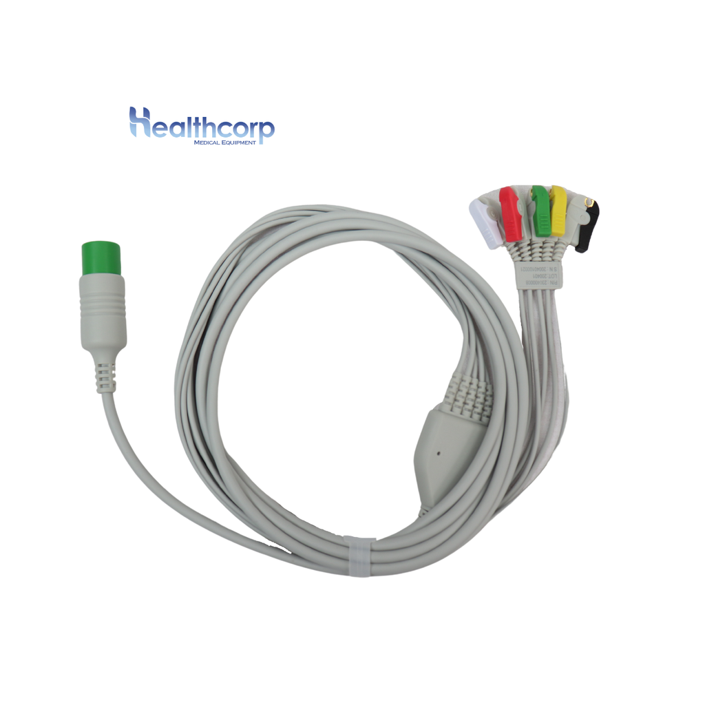 ​​ECG cable  7 pin,  5 leads tipo pinza. neonatal para monitor. CONTEC