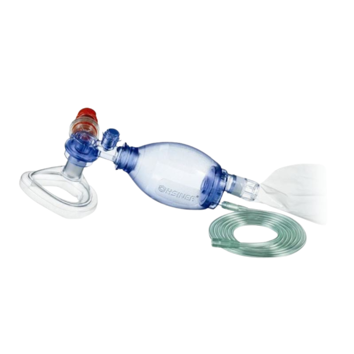 Ambu Resucitador manual, pediatrico, con valvula PEEP y mascarilla, Hsiner