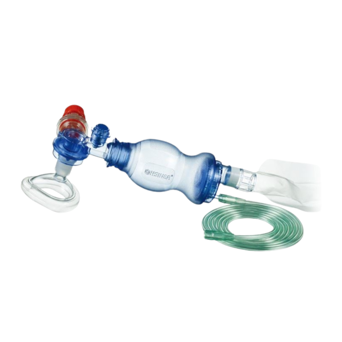 Ambu Resucitador manual, neonato, con valvula PEEP y mascarilla, Hsiner