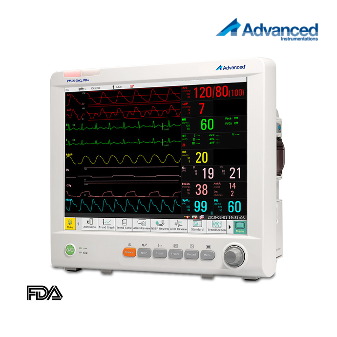 Monitor multiparametros 12" + EtCO2 Adv, Advanced PM-2000XLplus